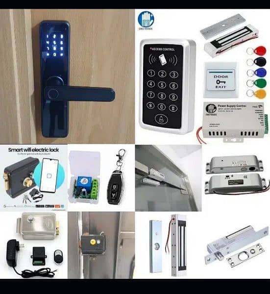 fingerprint smart electric main gate lock/finger access control system 2