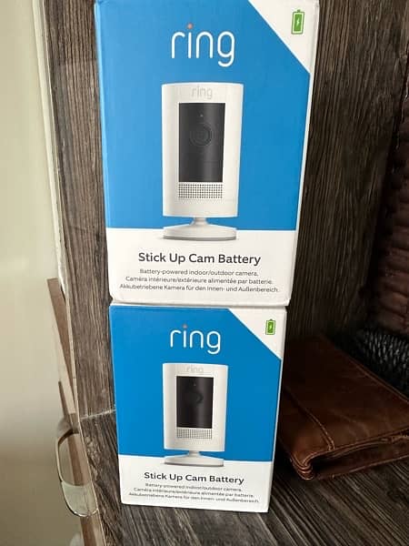 UK Imported- Brand New Sealed 2 pack Ring Stick up Battery CCTV Cams 6