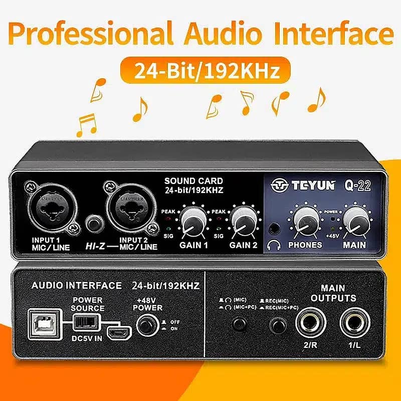 audio interface for songs making, studio recording mixing,voice over 0