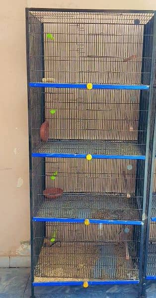 4 Portion Heavy-duty Love Birds Cage In Thick Wire 0