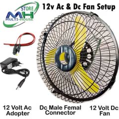 12v Dc fan 12inch size mini opret  on battry/solor/ electric