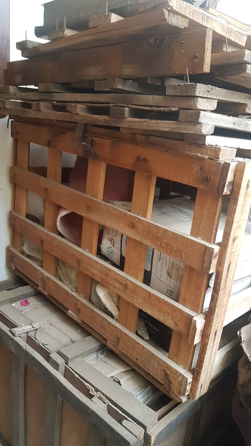 Wooden Crates and Loose Wooden Planks For Sale 1