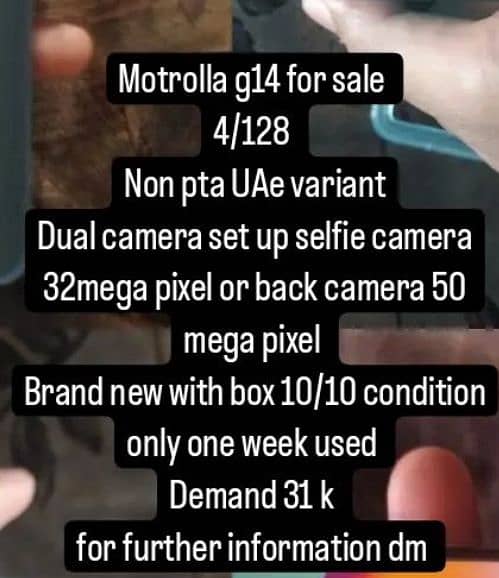 Motrolla g14 for sale 4/128 Non pta 7