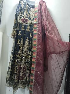 best wedding frock colour black and Long  home delivery free bilkul
