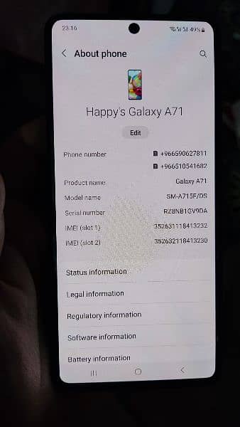 Samsung Galaxy a71 for sale non pta 1