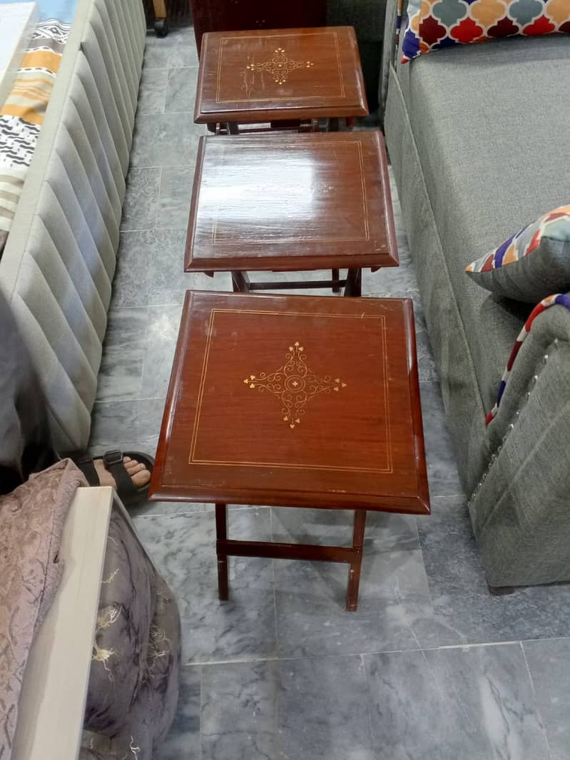 table set/set of 3 tables/wooden tables/centre table/sheesham wood 1
