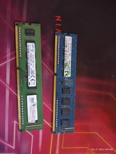 DDR3 ram, 2 x 4gb 1600mhz 0