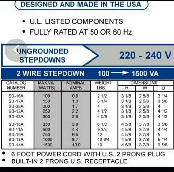 Transformer,250VA Watts,220V-INPUT,110V-Out Todd System SD12A Made USA 1