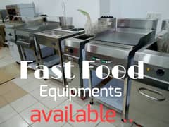 Fast food Restaurant equipment, Machinery, Fryer, Hot plate, Hood,Sink