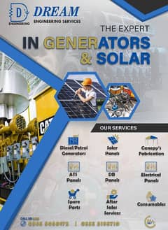 Solar Ongrid hybrid Generator (Diesel /petrol)ATS AMF MOR PANELS