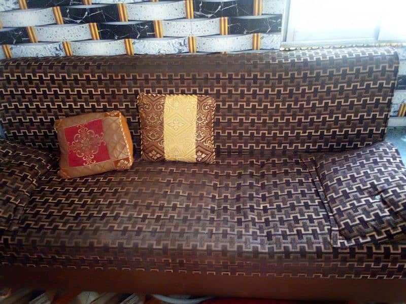 sofa cum bed and table for sale 3