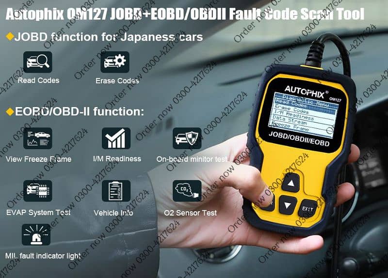 Autophix OM127 Car Obd2 Scanner Code Reader Automotive Scanner f 1