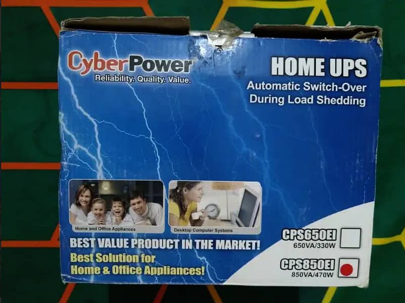 cyberpower cyber power UPS compact mini size best for small homes 850v 3