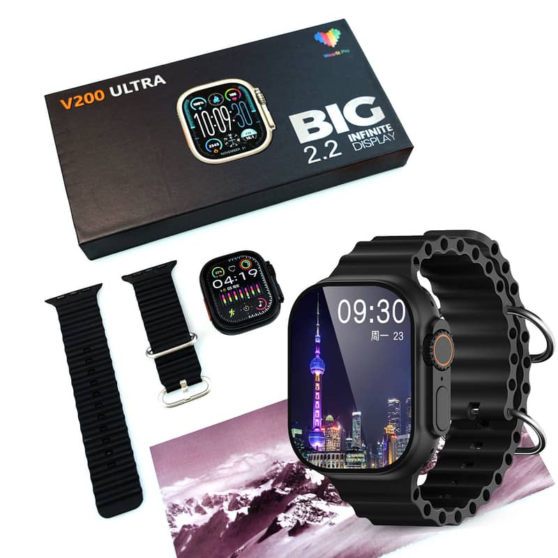 V200 New Fashion Ultra 2.2 Large Screen Ip68 Waterproof Sport Smart Wa 0