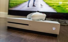 xbox one s with box and games