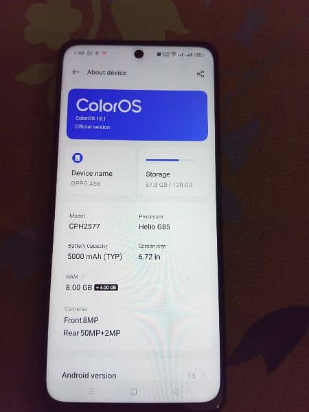 OPPO A58 For sale 2