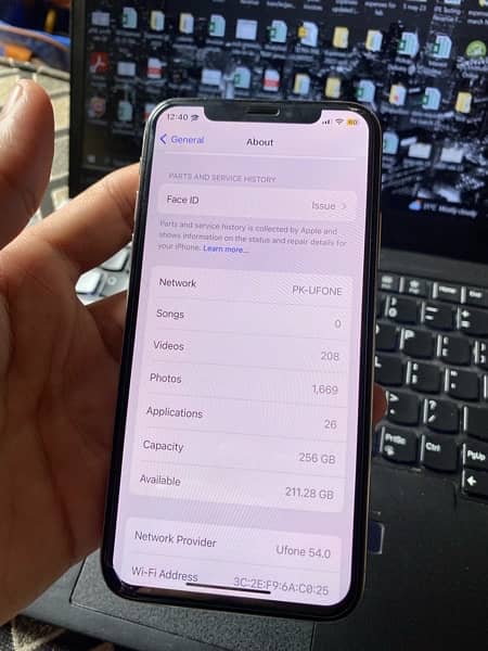 IPHONE X 256 gb PTA APPROVED 12