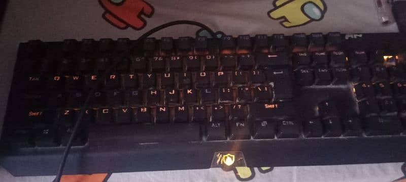 golden lights gaming keyboard 0