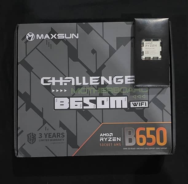 Ryzen 7 7700 Processor + Maxsun Challenger B650M wifi Motherboard 4