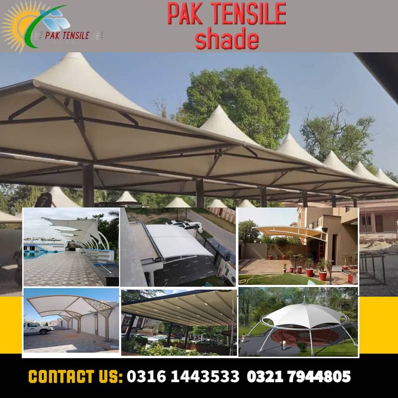 Pvc Tensile fabric shade expert /Car parking shade /Car porch shade 0