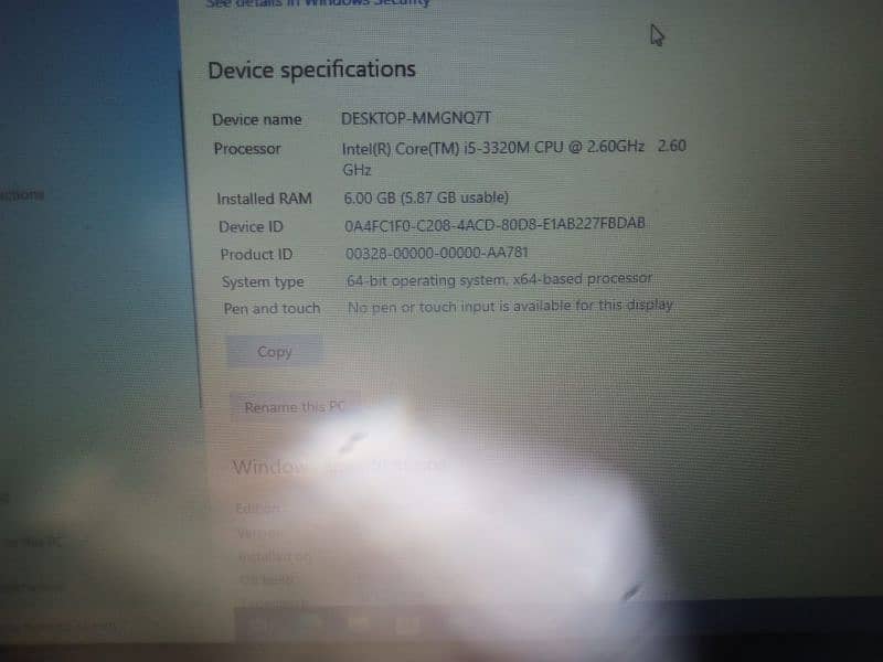 Laptop Dell core i5 2nd generation 6Gb Ram with 128Gb SSD 5