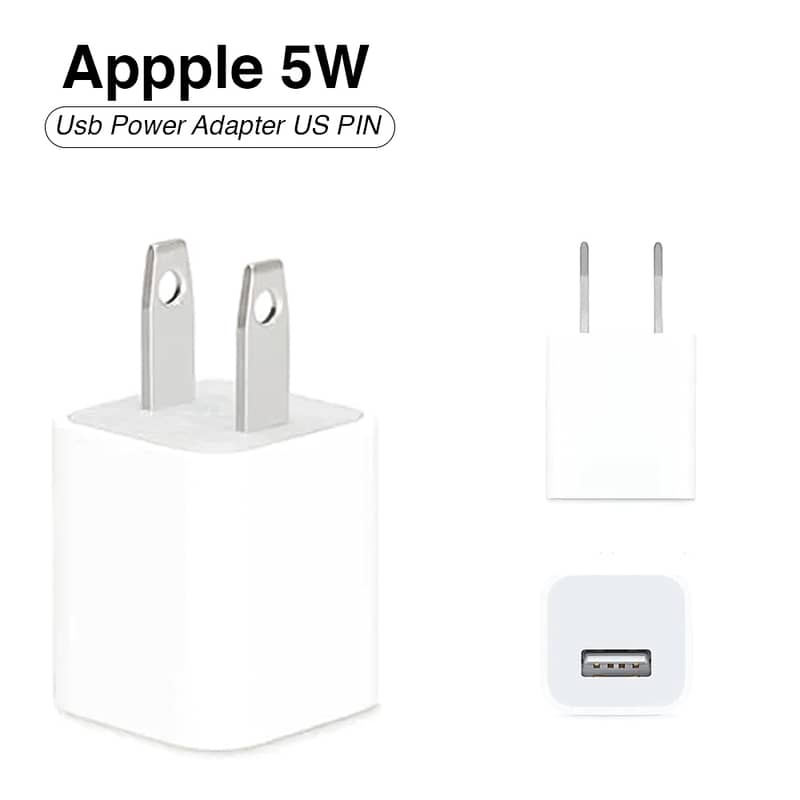 Iphone Usb 5W Power Adaptor US Pin With Lightning To Usb Cable 7