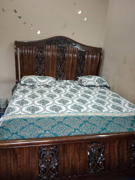 king size beautiful bed with side table 4
