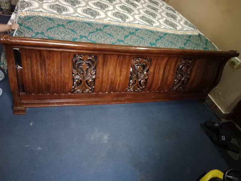 king size beautiful bed with side table 5
