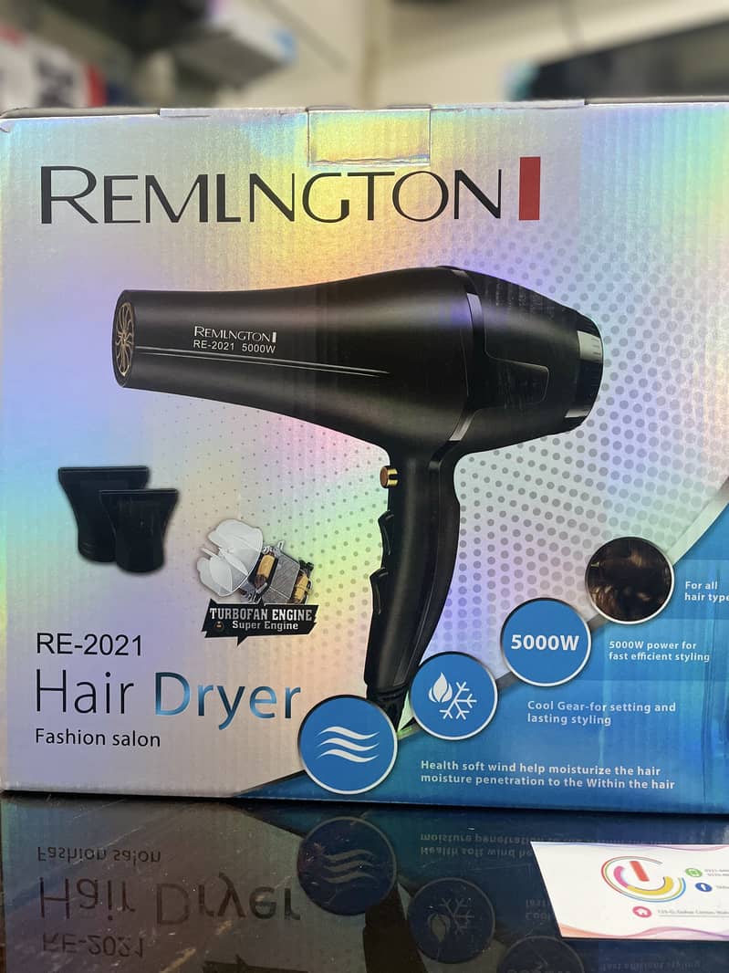 Hair Dryer Remington 3000 watts intensive heating 03334804778 4