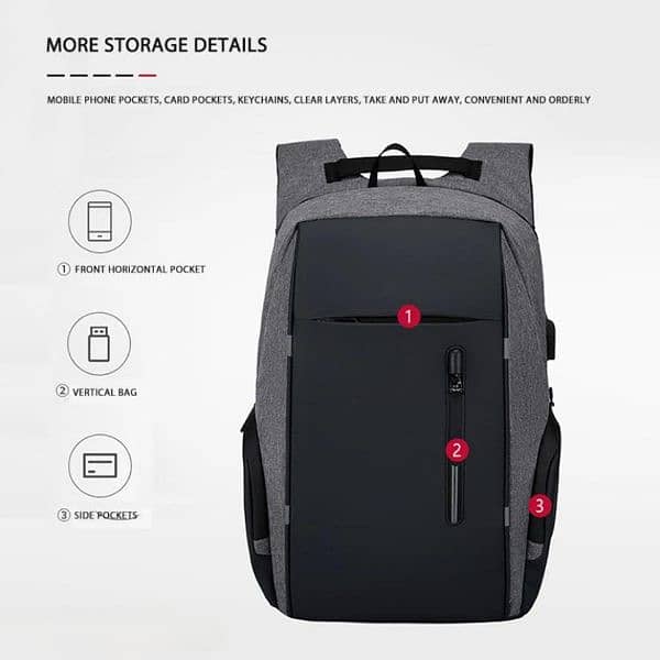 17 inches Unisex backpack 1
