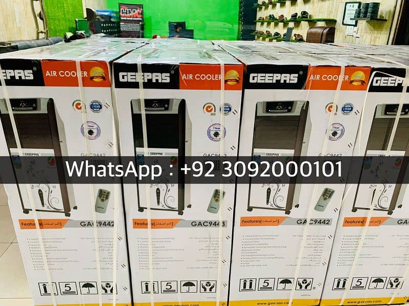Geepas Air Cooler Brand New Box Peck Model One Year Full Warranty 2