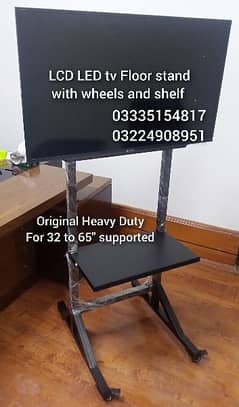 LCD LED tv Floor stand with wheel For office home school event expo