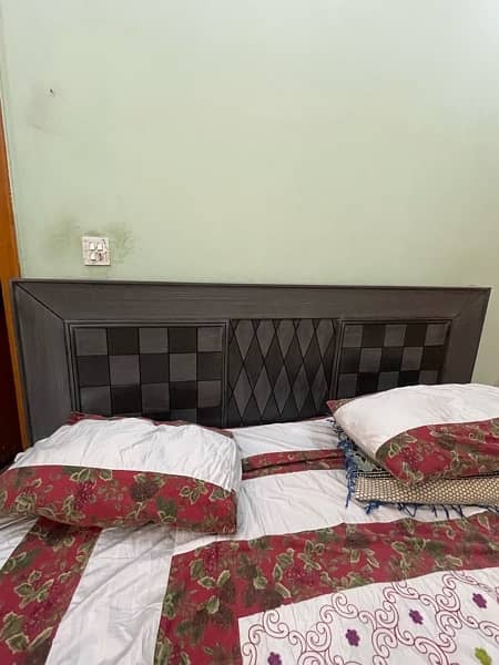 King size bed Available for sale used for a year just. 1