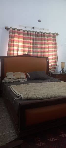 King size Bed with side tables and Dresser 0