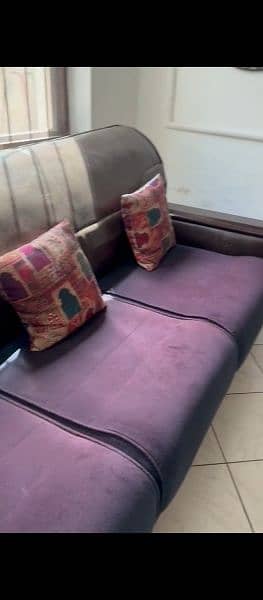 6 seater leather sofa set for sale new condition 1
