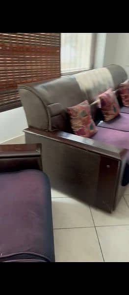 6 seater leather sofa set for sale new condition 2