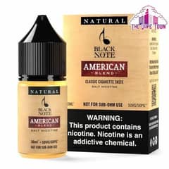 tobbaco black note American blend 30 mg 25 ml remaining 0