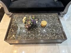 center table black and silver color