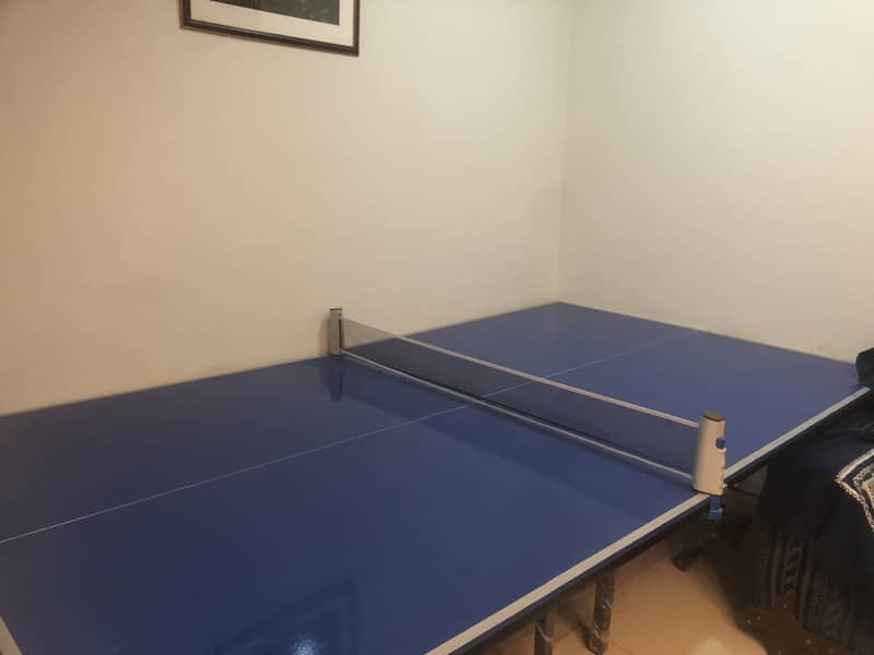 Table Tennis Table Foldable 8 wheels 0