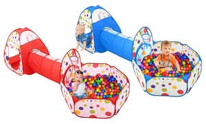3 in 1 Toddler Kids Play Tunnel Tent Ball Pit In/Outdoor Play Tent 0