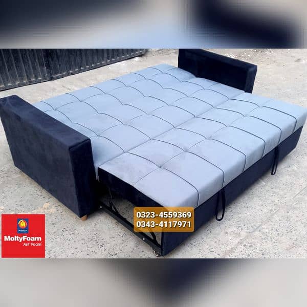 Molty double bed sofa cum bed/dining table/stool/Lshape sofa/chair 15