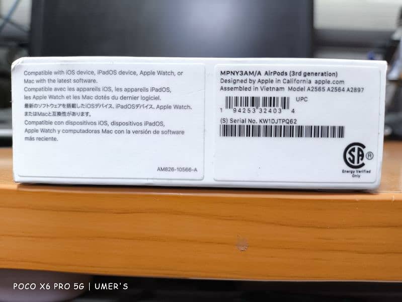 Apple AirPods (3rd generation - Lightning) Original Sealed Box 3