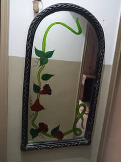 Floral Painting Wall Mirror CONTACT Whtsapp or Call 03362838259 0