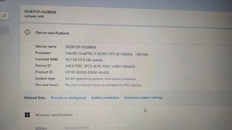 Dell Latitude 5490 - i5 - 8th Gen - 16GB DDR4 - 360GB M2 - 14" 5