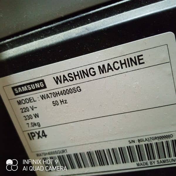 Samsung top load 7kg fully automatic washing 3