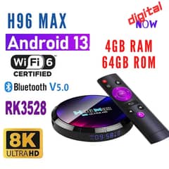 H96 Max For Led Lcd Android Tv 13.0 Version Tv Box 4+64gb / air mouse