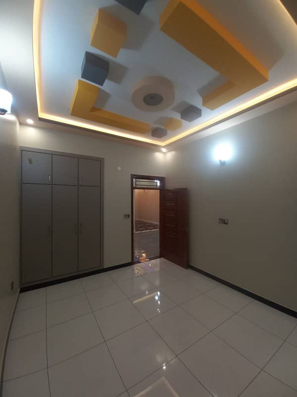 single story House For Sale In Saadi Town , New House, with two room extra 15