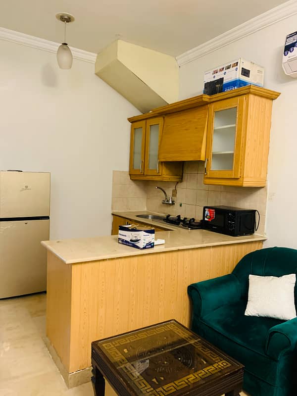 F-11 Markaz 1 Bed 1 Bath With Tv Lounge Kitchen Car Parking Available For Rent 1
