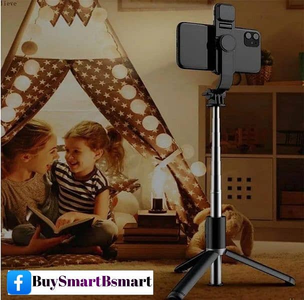 Selfie Stick With LED Light Mini Tripod Stand 6