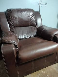 7 seater leather Jumbo size sofa 0